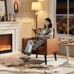 Mid-Century Retro Brown Accent Armchair