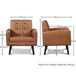Mid-Century Retro Brown Accent Armchair