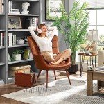 Set of 2 Modern Faux Leather Accent Chairs
