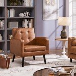 Mid-Century Retro Brown Accent Armchair