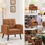 Mid-Century Retro Brown Accent Armchair