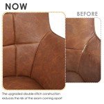 Set of 2 Modern Faux Leather Accent Chairs