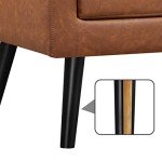 Mid-Century Retro Brown Accent Armchair