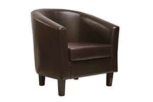 Mcc@Home Faux Leather Tub Chair - Brown