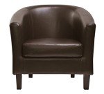 Mcc@Home Faux Leather Tub Chair - Brown