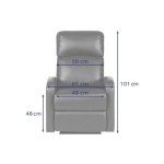 Brown Recliner Armchair with Adjustable Leg Rest