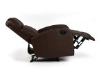 Brown Recliner Armchair with Adjustable Leg Rest