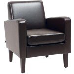 Modern Brown Accent Chair with Wood Legs