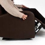 Brown Recliner Armchair with Adjustable Leg Rest