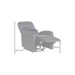 Brown Recliner Armchair with Adjustable Leg Rest