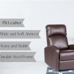 Brown Recliner Armchair with Adjustable Leg Rest