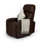 Brown Recliner Armchair with Adjustable Leg Rest