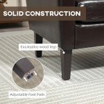 Modern Brown Accent Chair with Wood Legs