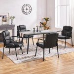 Elegant Faux Leather Executive Meeting Chairs - Set of 2