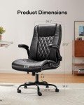 Marsail Ergonomic Office Chair with Flip-up Armrests