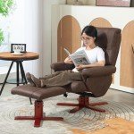 HOMCOM Adjustable Recliner Chair with Footstool