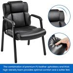 Elegant Faux Leather Executive Meeting Chairs - Set of 2