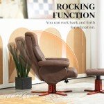 HOMCOM Adjustable Recliner Chair with Footstool