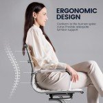 Yaheetech Ergonomic Faux Leather Reception Chairs, White