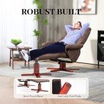HOMCOM Adjustable Recliner Chair with Footstool