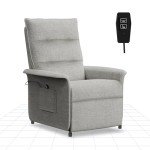 Adjustable Dark Grey Electric Recliner Armchair