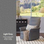 Adjustable Dark Grey Electric Recliner Armchair