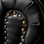 Bravich Black Leather Chesterfield 2-Seater Sofa