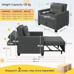 Convertible Sleeper Sofa Chair for Small Spaces