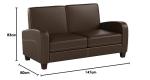 Julian Bowen Brown Faux Leather 2 Seater Sofa