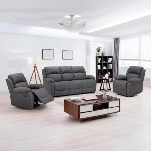 Alaska Suede 3-Piece Reclining Sofa Suite