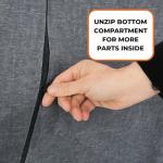 Bravich Black Leather Chesterfield 3-Seater Sofa