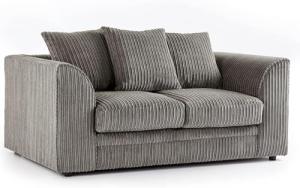 Jumbo Cord Scatter Back 2-Seater Sofa in Grey