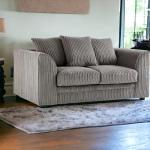 Jumbo Cord Scatter Back 2-Seater Sofa in Grey