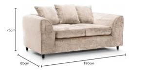 Modern Monaco Chenille Beige Sofa Set 3 + 2