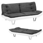 3-Seater Fabric Sofabed in Duo-Contrast Colors