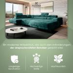 Grey U-Shaped Sofa Bed with Storage