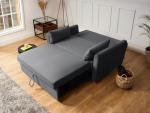 Bravich Grey Pull-Out Two-Seater Sofa Bed