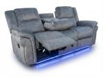 Grey Berlin Electric Recliner Sofa with USB Ports