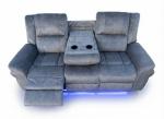 Grey Berlin Electric Recliner Sofa with USB Ports