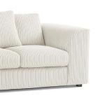 Luxor Soft Jumbo Cord Sofa Set - Cream