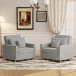 YODOLLA 3-in-1 Convertible Sleeper Chair Bed