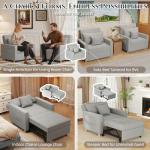 YODOLLA 3-in-1 Convertible Sleeper Chair Bed
