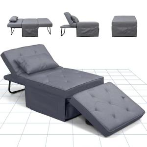 FLEXISPOT 4-in-1 Convertible Sofa Bed - Gray