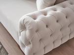 Chesterfield Cream Brown Leather Sofa Set
