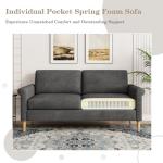 Vesgantti 2-Seater Fabric Loveseat Sofa in Grey