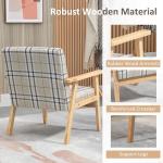 Beige Modern One-Seater Sofa with Armrests