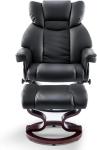 Blisswood Ergonomic Swivel Recliner Chair with Footstool