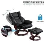 Blisswood Ergonomic Swivel Recliner Chair with Footstool