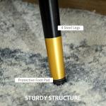 Modern Grey Button-Tufted Two-Seater Loveseat Sofa