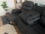 Sorrento Black Faux Leather Recliner Sofa Set